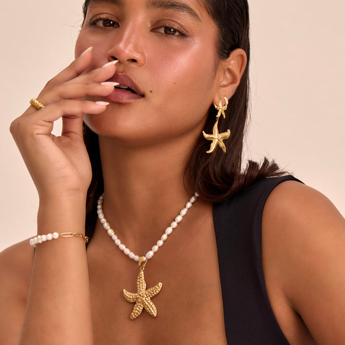 Mira Starfish Drop Earrings