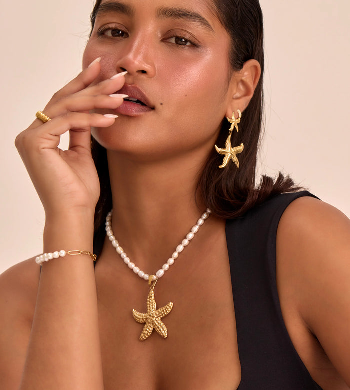 Ariel Starfish Pearl Necklace