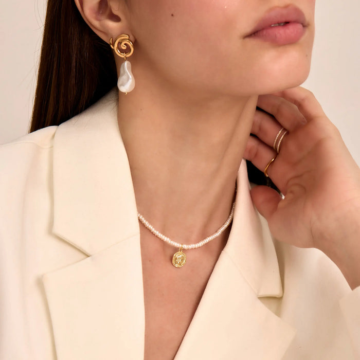 Emily Coin Pearl Necklace