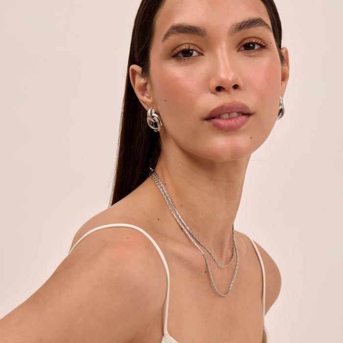 Flat Rope Link Chain | Silver