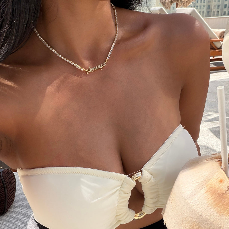 Miami Name Tennis Necklace