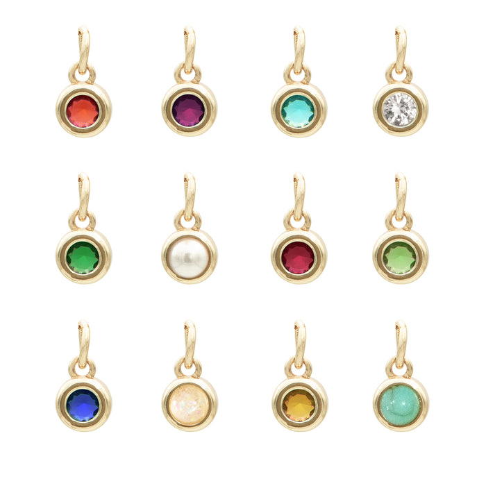 Sloane Round Mini Birthstone Necklace