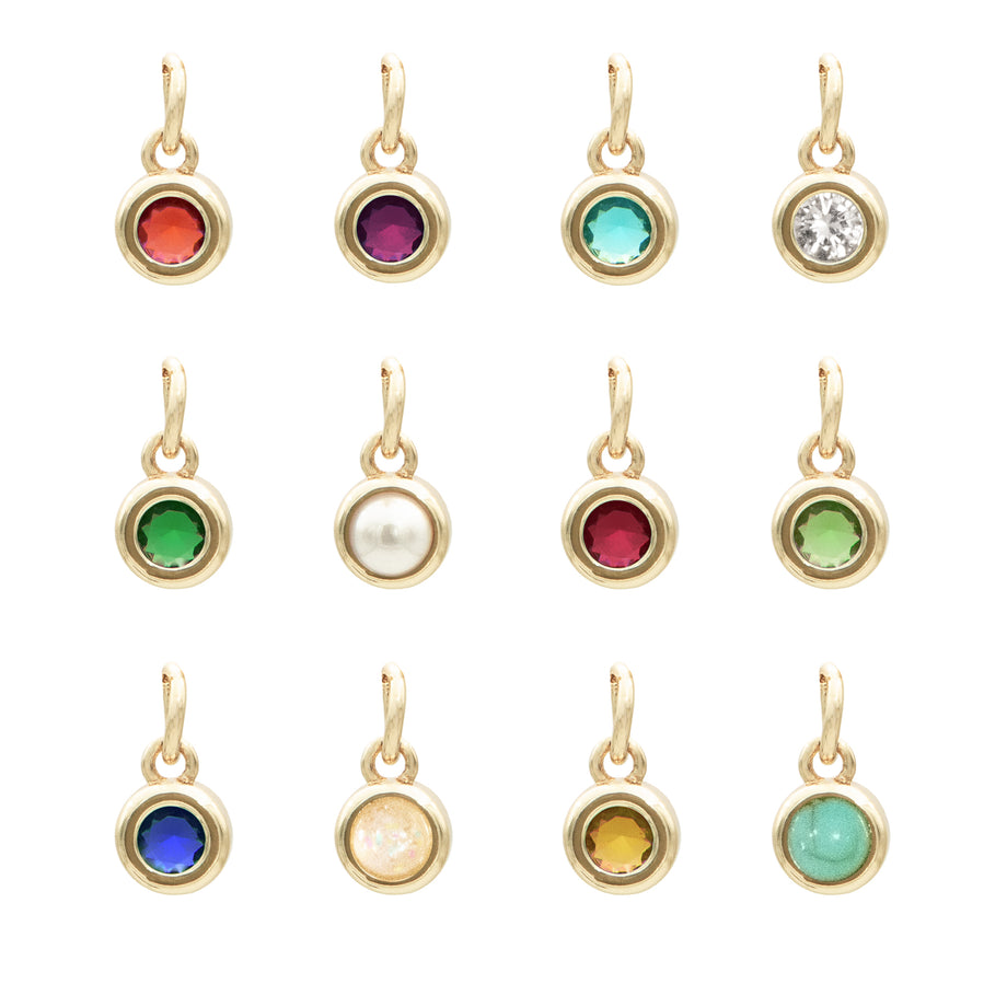 Sloane Round Mini Birthstone Necklace