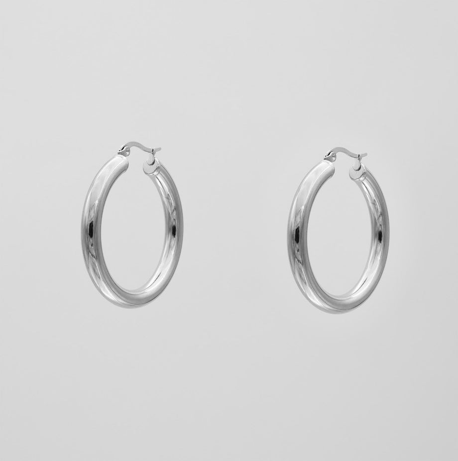 Classic Silver Filled Hoops