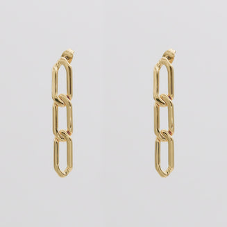 Ada Link Earrings, 18K Gold (Plated) | PRYA