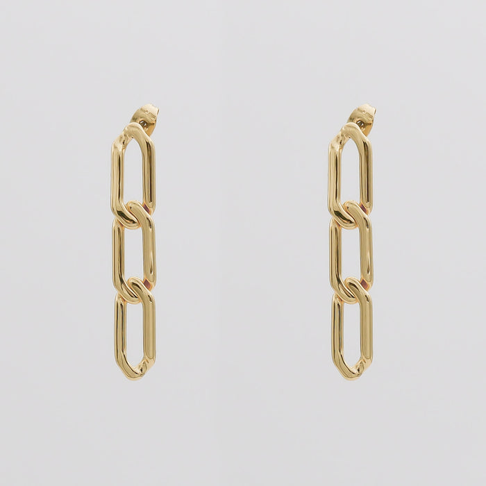 Ada Link Earrings, 18K Gold (Plated) | PRYA