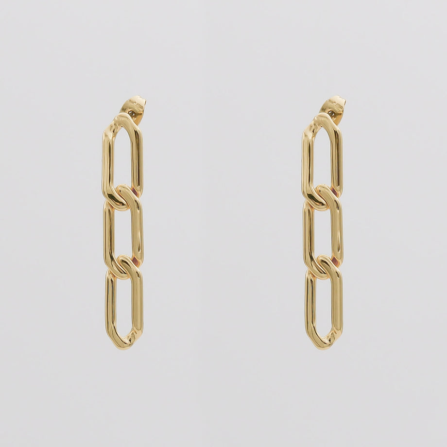 Ada Link Earrings, 18K Gold (Plated) | PRYA