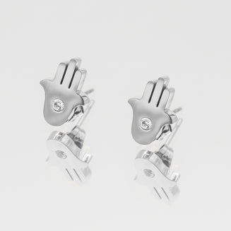 Amalie Hand of Hamsa Stud Earrings