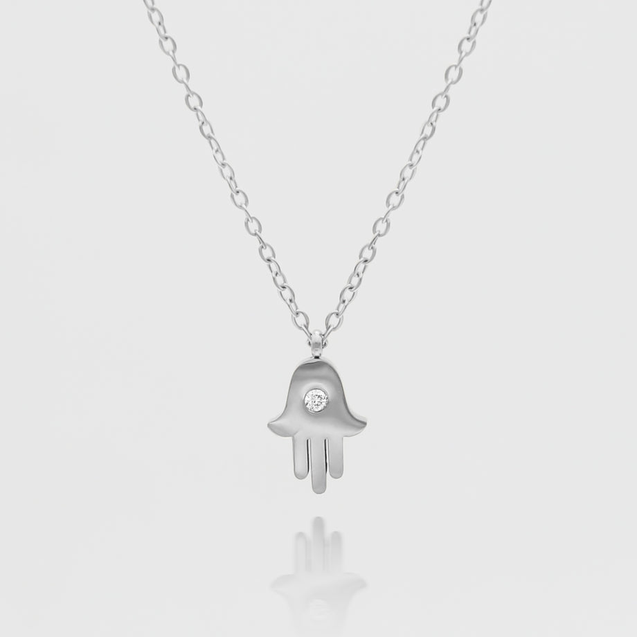 Amalie Hand of Hamsa Necklace