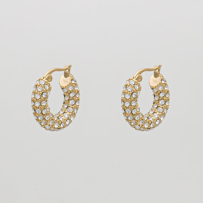 Amiya CZ Hoop Earrings