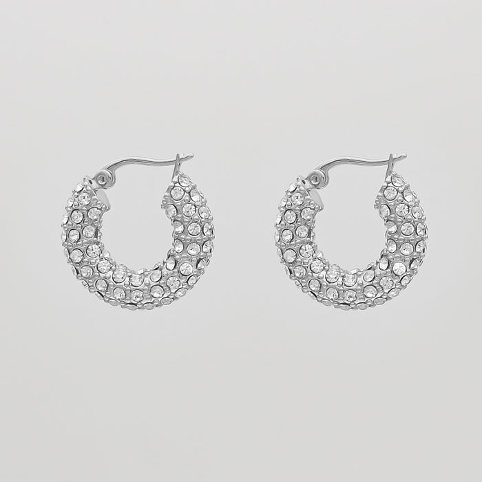 Boucles d'oreilles créoles Amiya CZ 