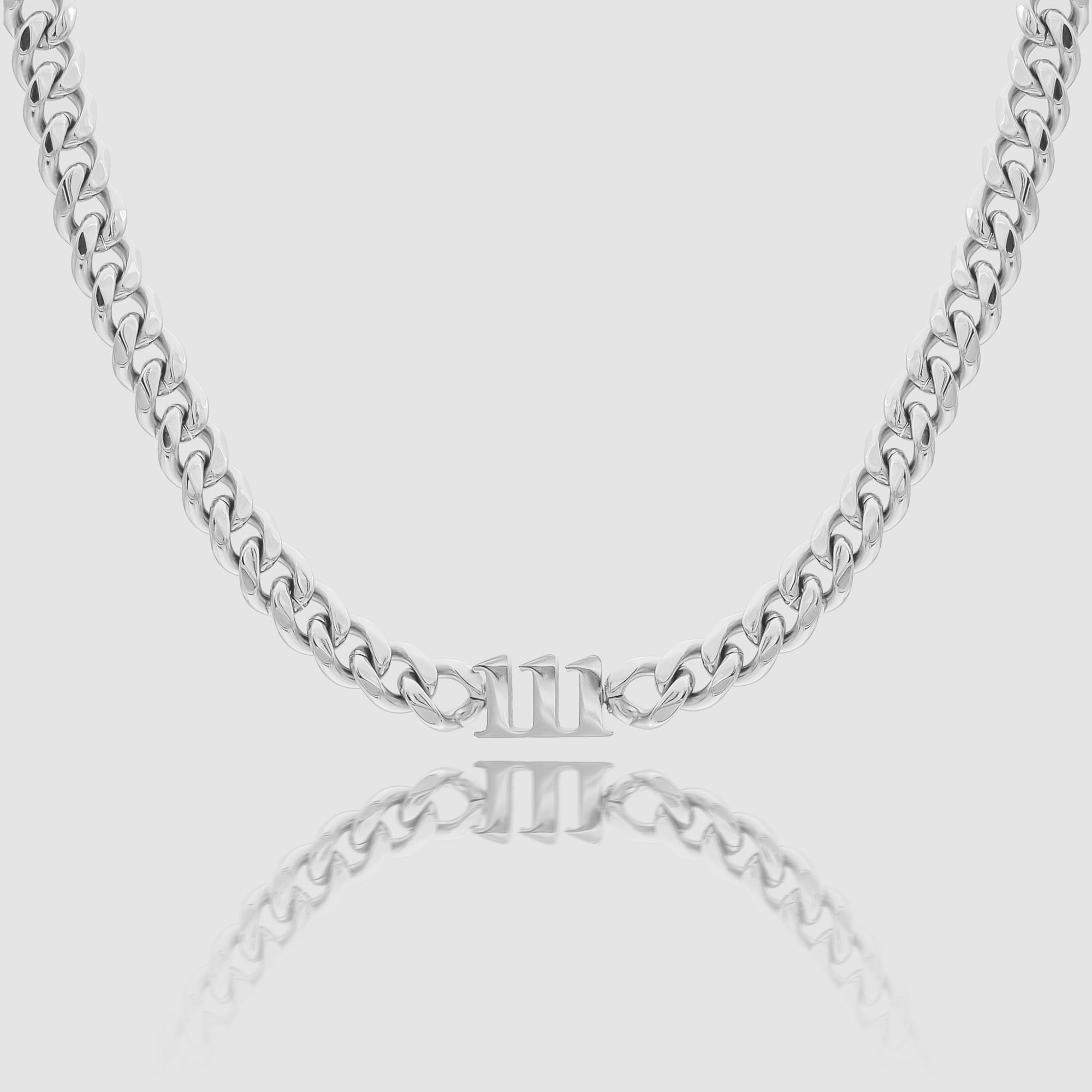 Silver Plated Angel Number Choker Necklace, 111 by PRYA