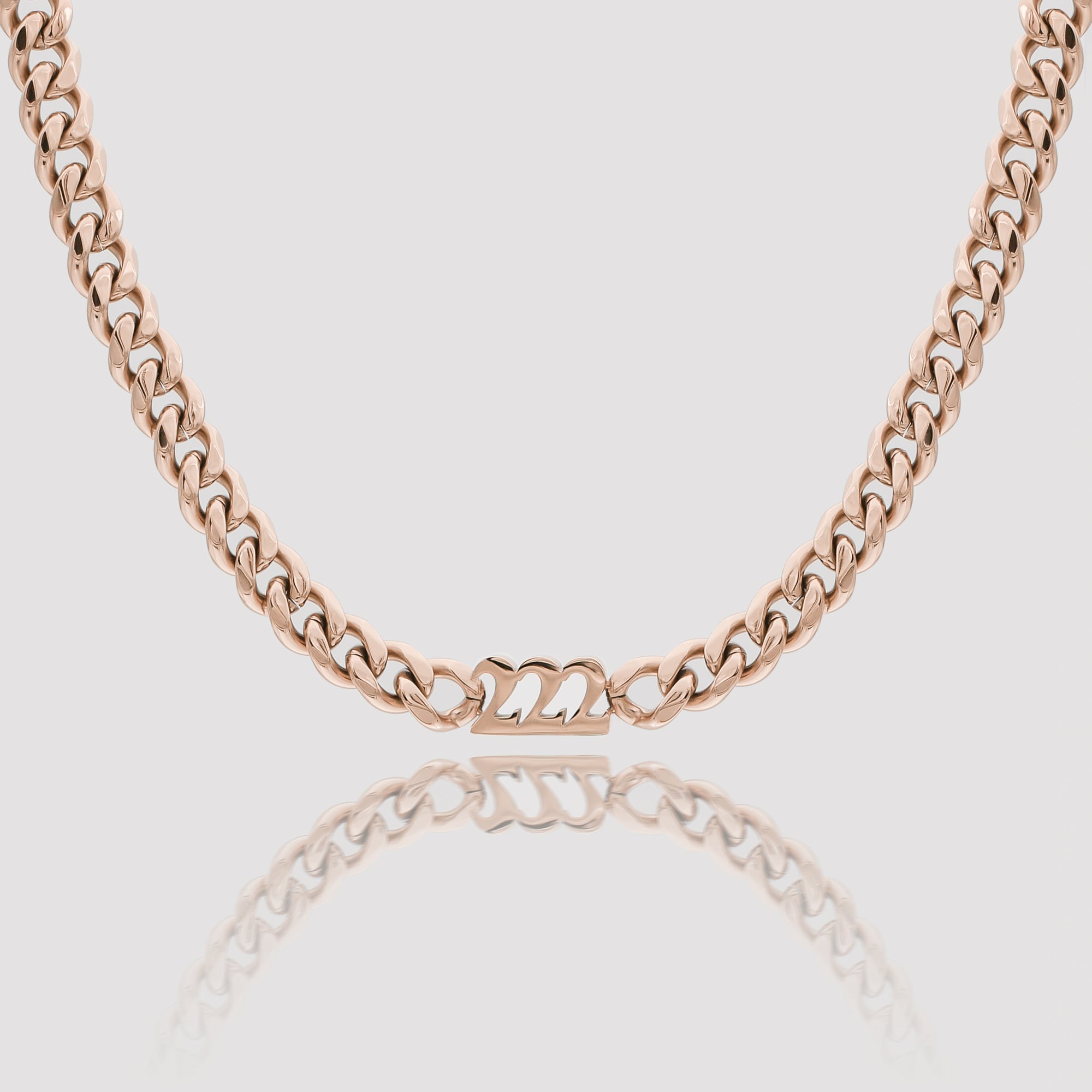 Rose Gold Plated Angel Number Choker Necklace, 222 by PRYA
