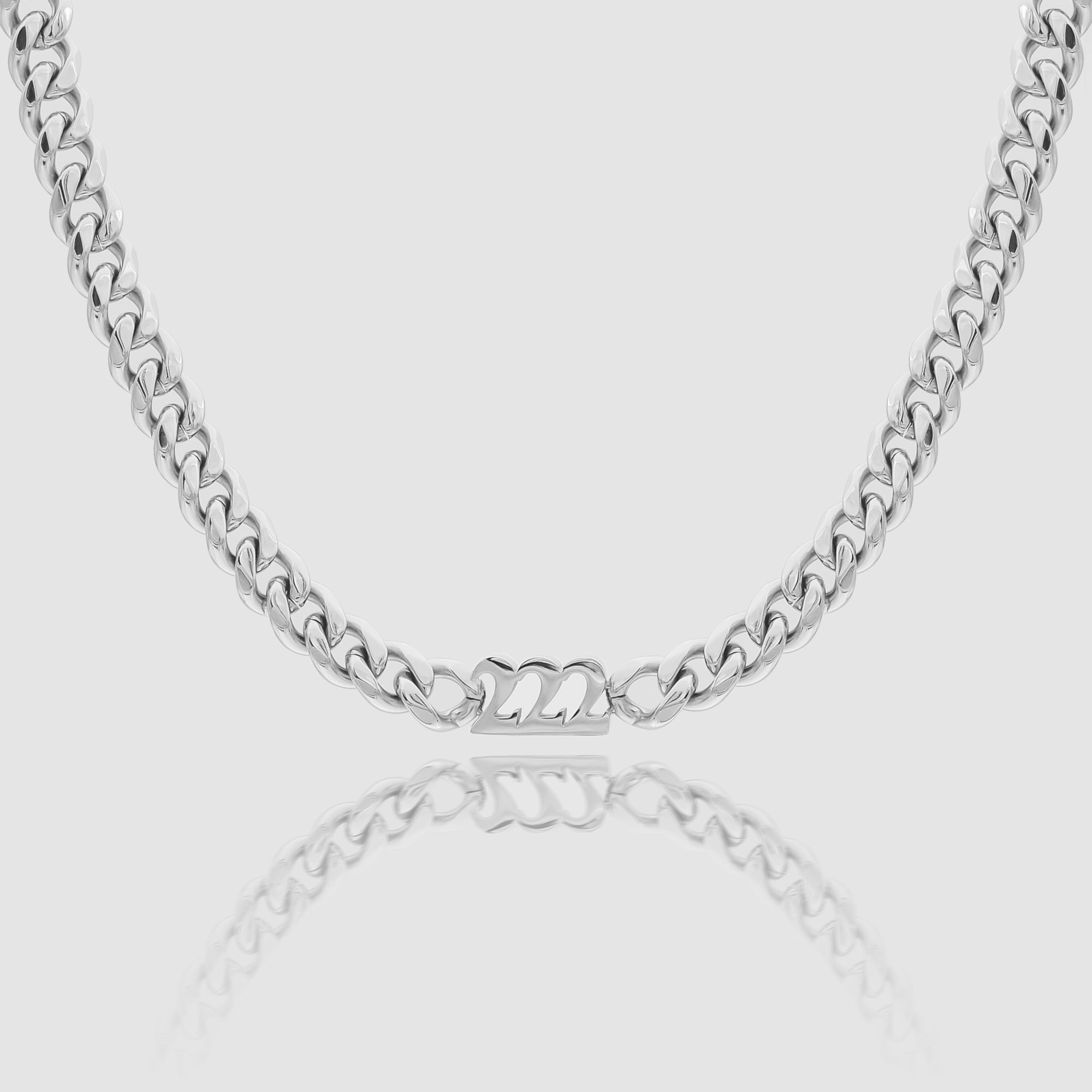 Silver Plated Angel Number Choker Necklace, 222 by PRYA