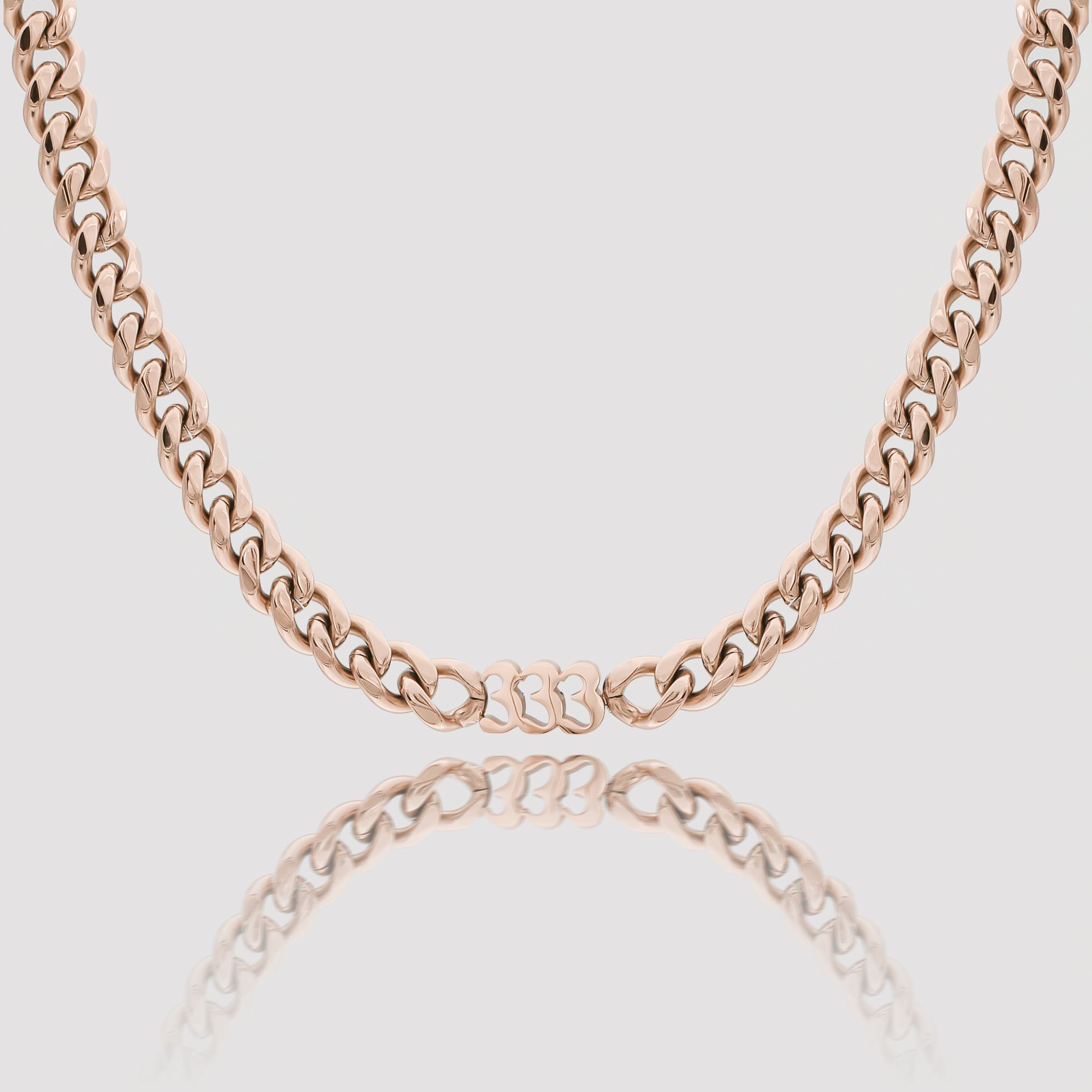 Rose Gold Plated Angel Number Choker Necklace, 333 by PRYA