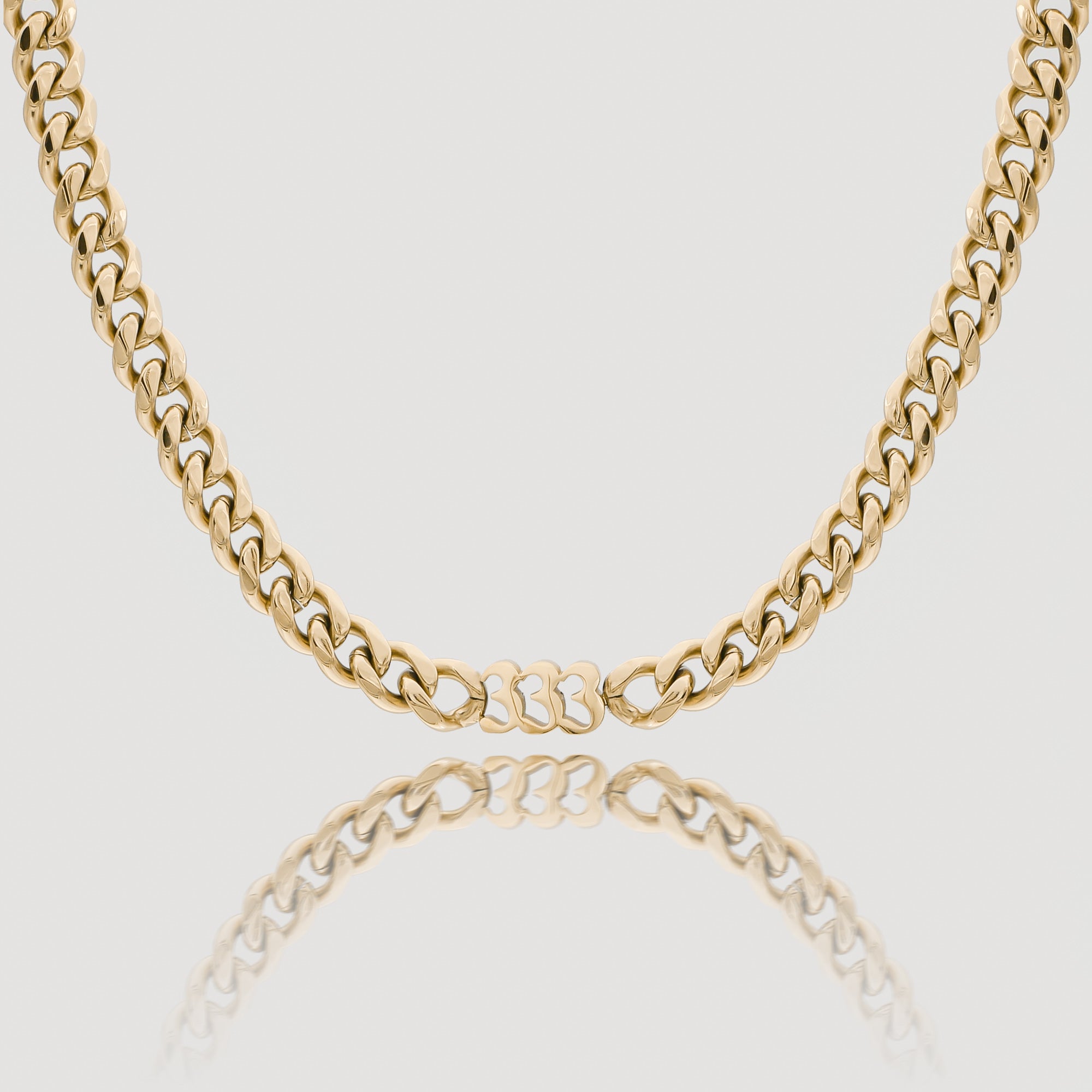 18k Gold Plated Angel Number Choker Necklace, 333 by PRYA