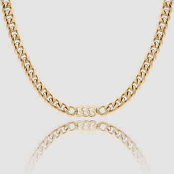 18k Gold Plated Angel Number Choker Necklace, 333 by PRYA