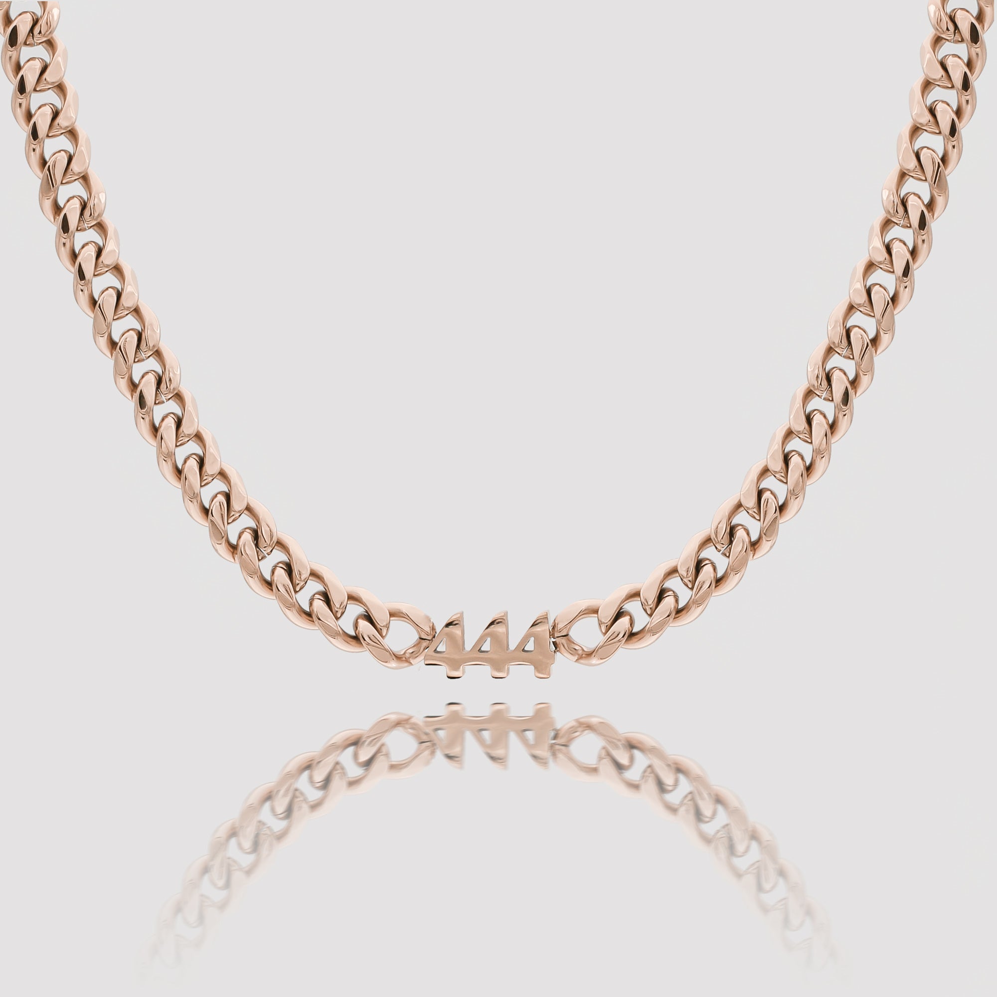 Rose Gold Plated Angel Number Choker Necklace, 444 by PRYA