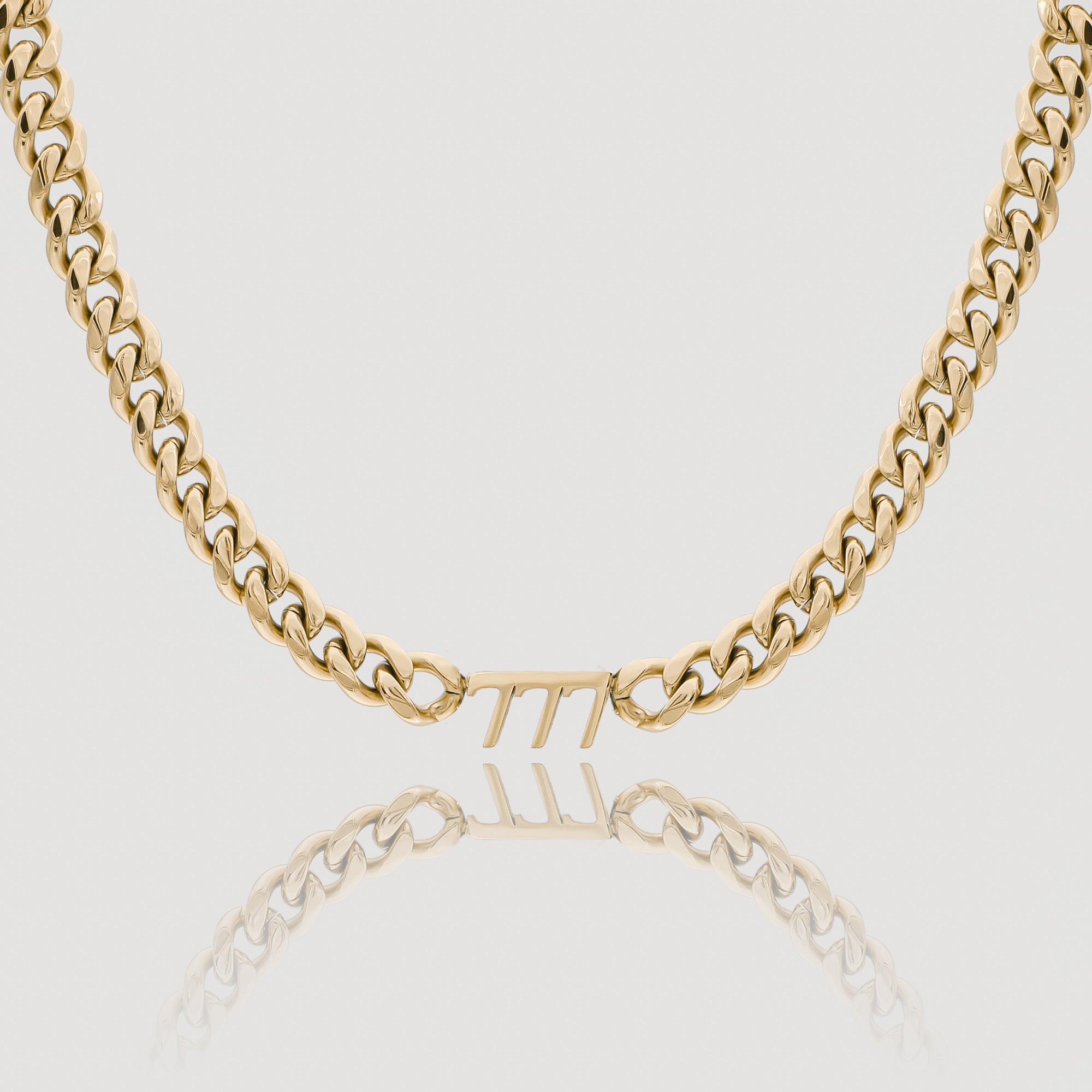 18k Gold Plated Angel Number Choker Necklace, 777 by PRYA