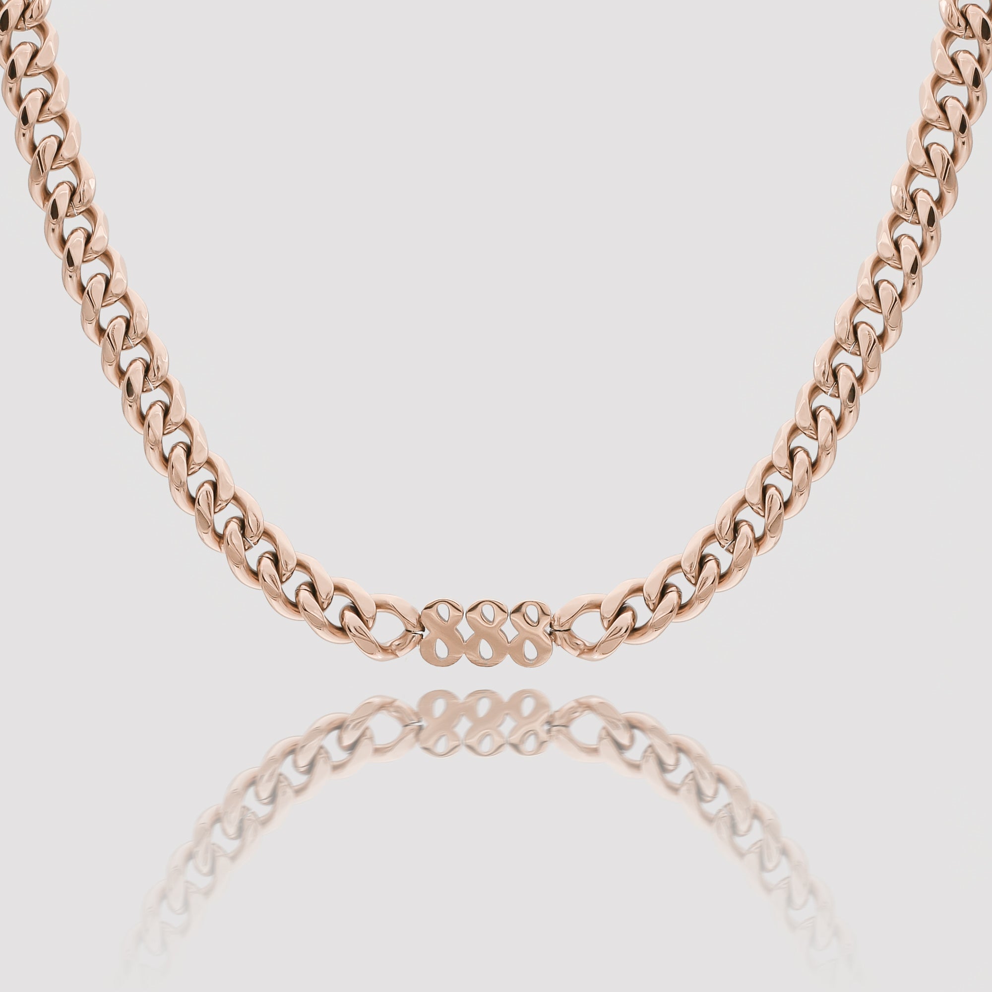 Rose Gold Plated Angel Number Choker Necklace, 888 by PRYA