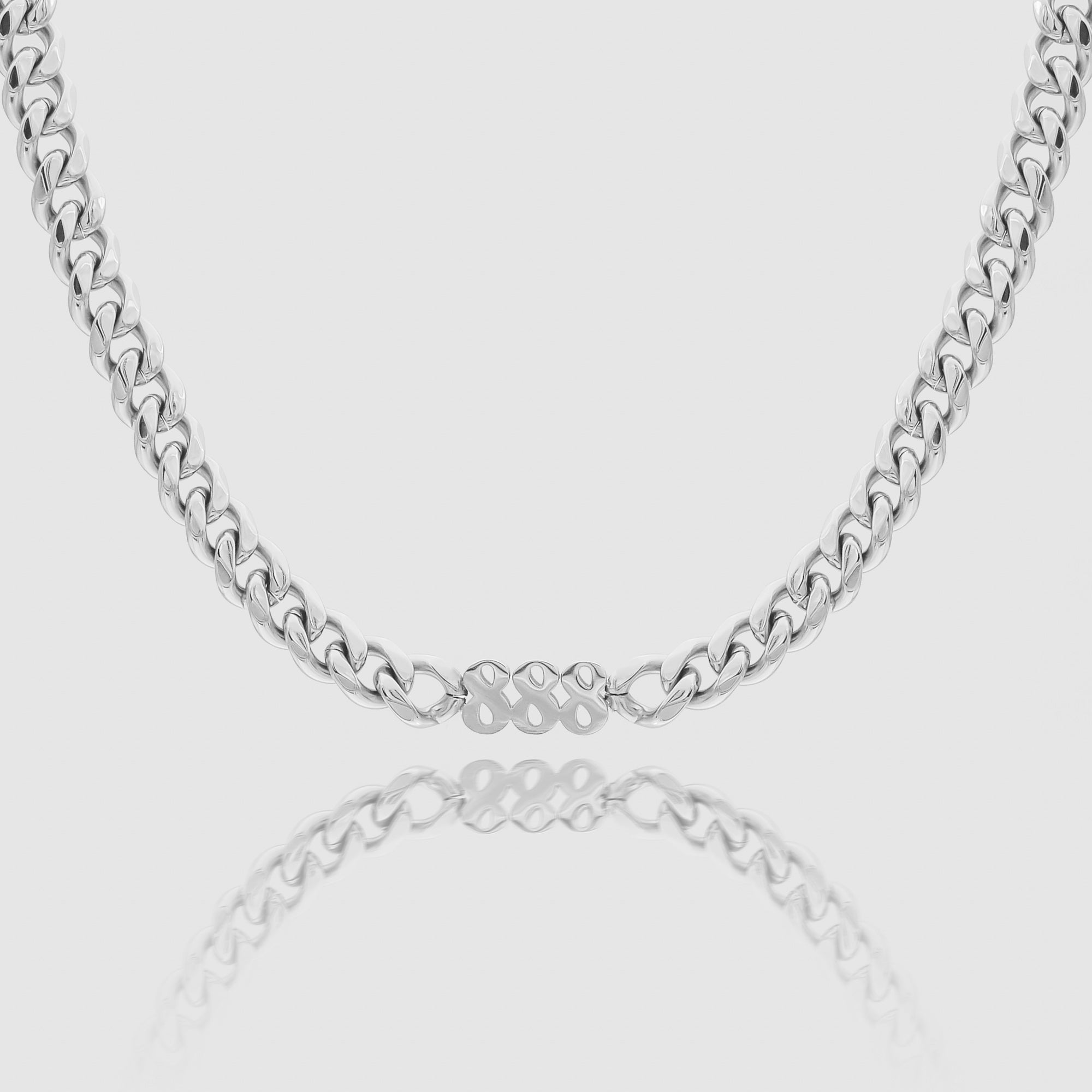 Silver Plated Angel Number Choker Necklace, 888 by PRYA