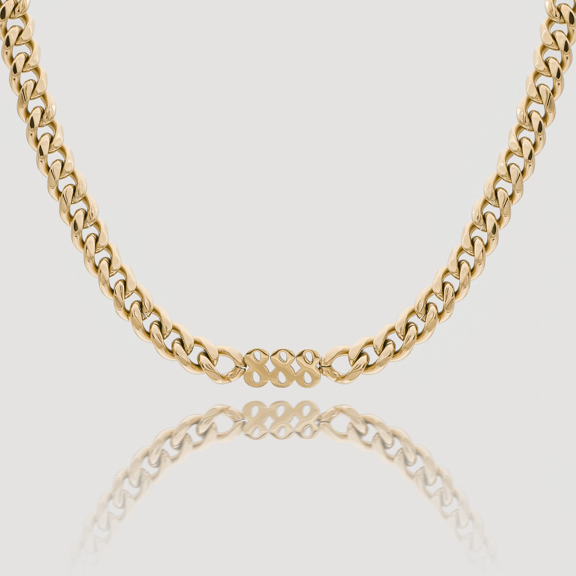 Gold Plated Angel Number Choker Necklace, 888 by PRYA