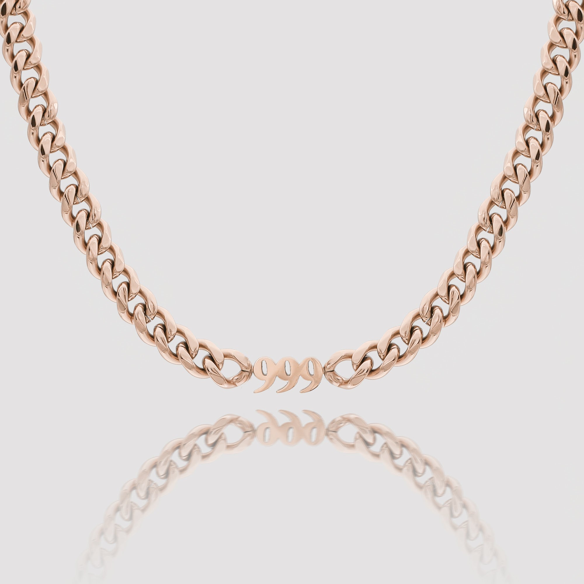 Rose Gold Plated Angel Number Choker Necklace, 999 by PRYA