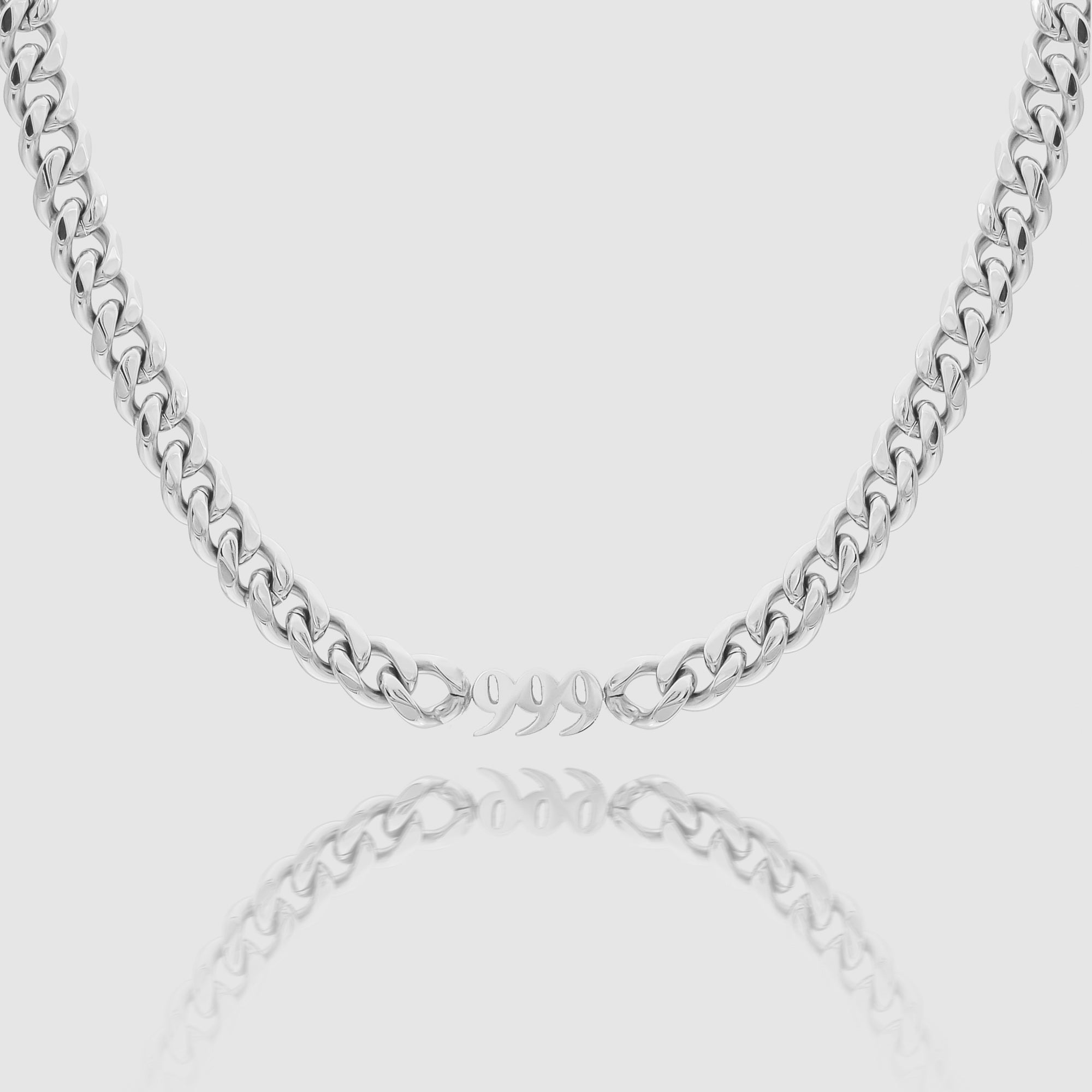 Silver Plated Angel Number Choker Necklace, 999 by PRYA