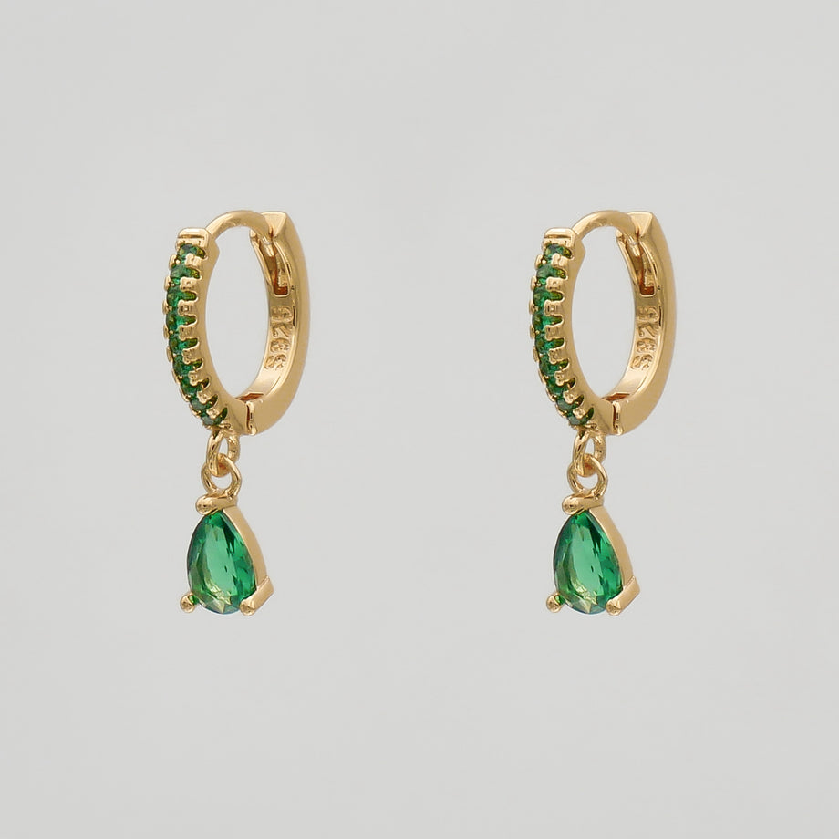 Aurora Gemstone Huggies by PRYA Jewellery