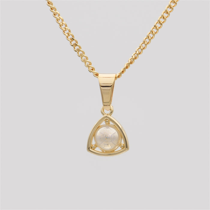 October Birthstone necklace, 18K gold and Opal