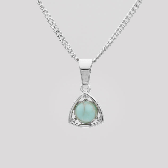 December Birthstone necklace, Silver and turquoise