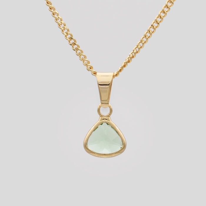 November Birthstone necklace, 18k rose gold and topaz