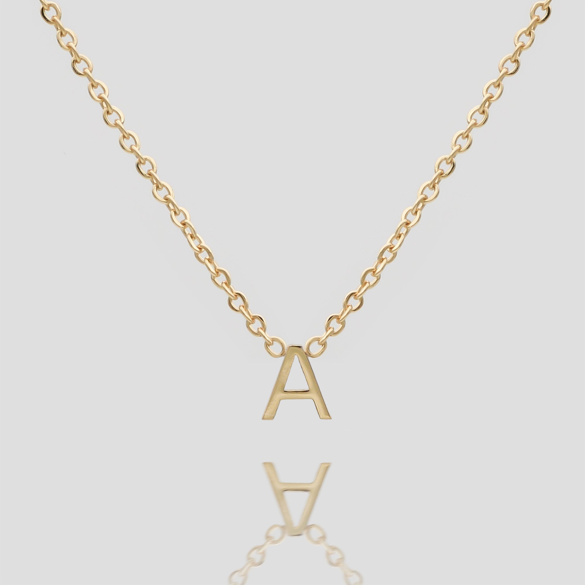 Classic Initial Necklace Gold Or Silver Prya Jewellery 7956