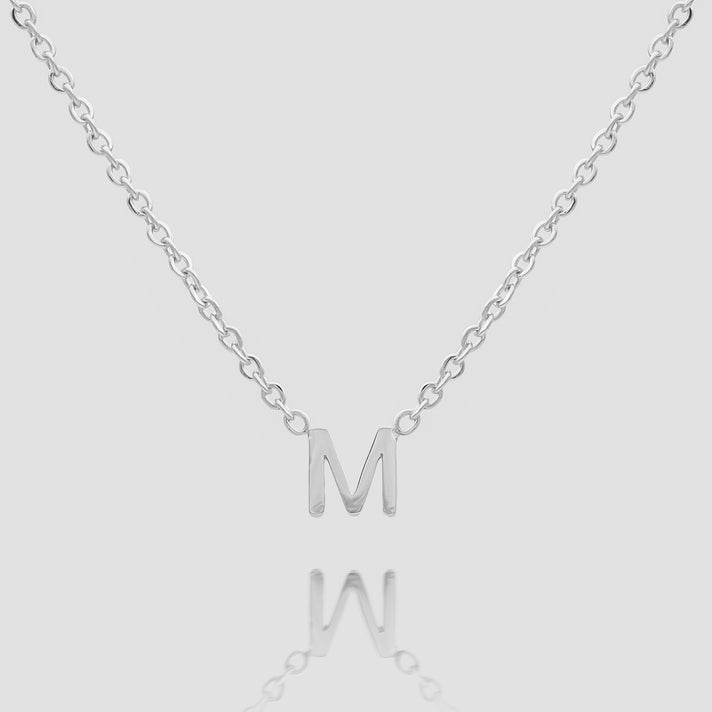 Mini initial necklace in silver