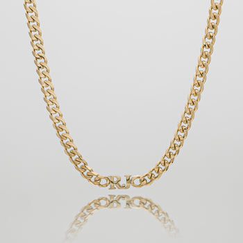 Initial choker necklace in gold