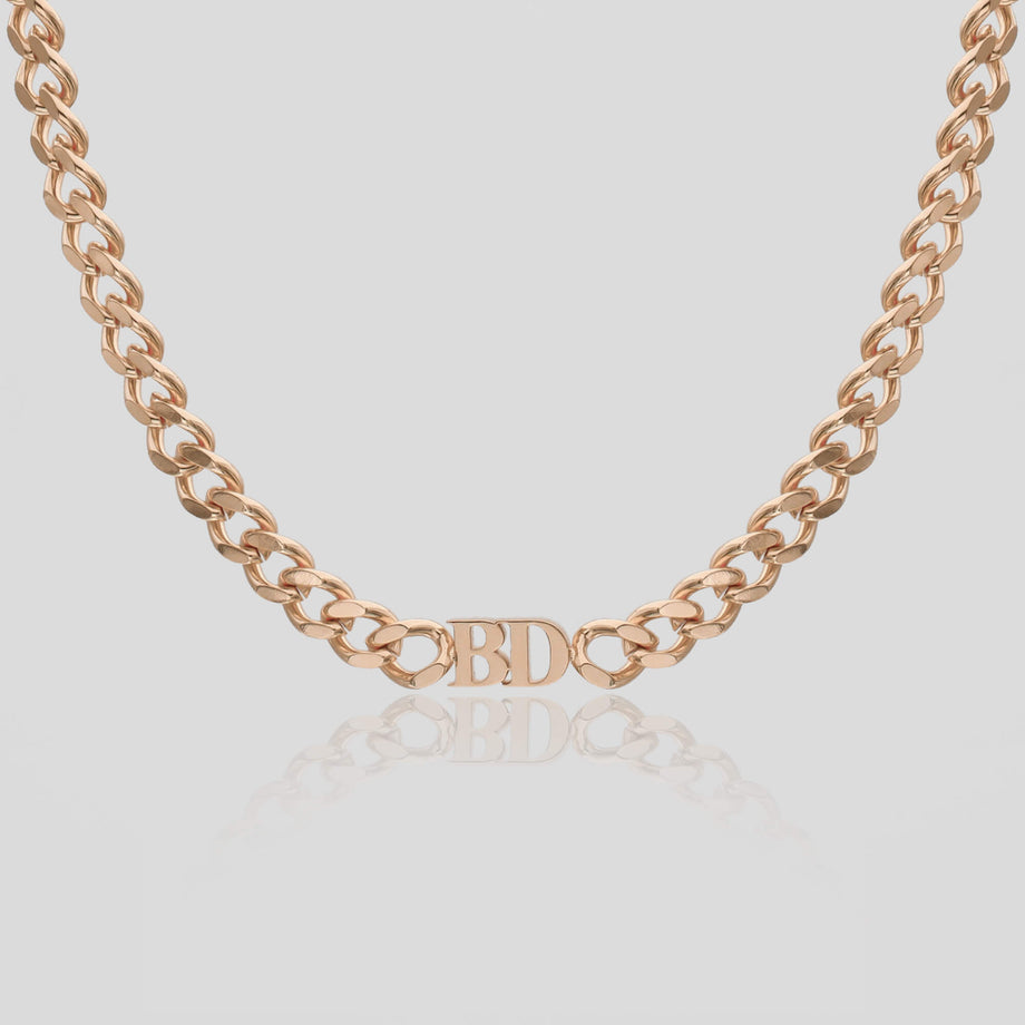  Initial choker necklace in rose gold