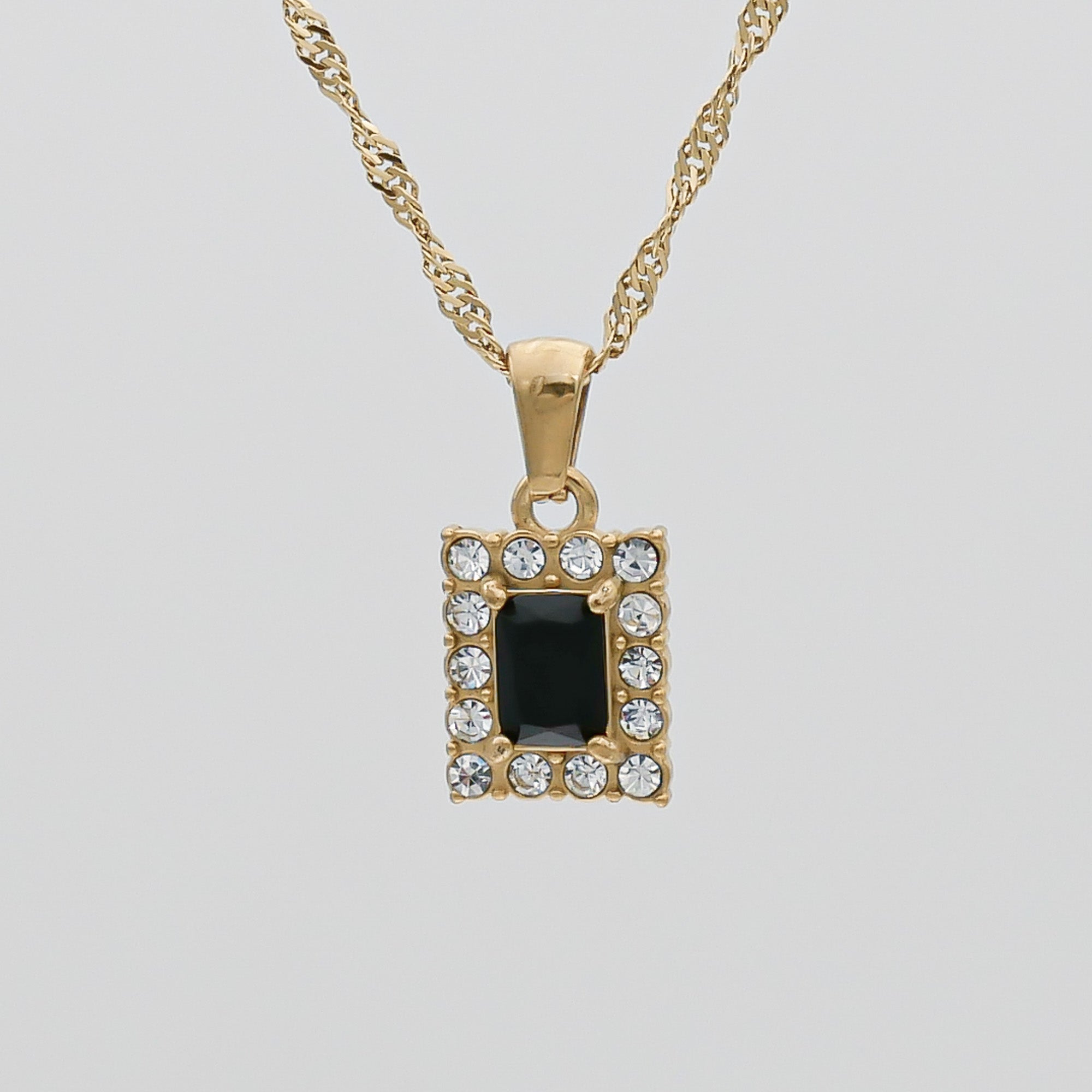 Gaia Gemstone Tablet Necklace by PRYA Personalised Jewellery UK