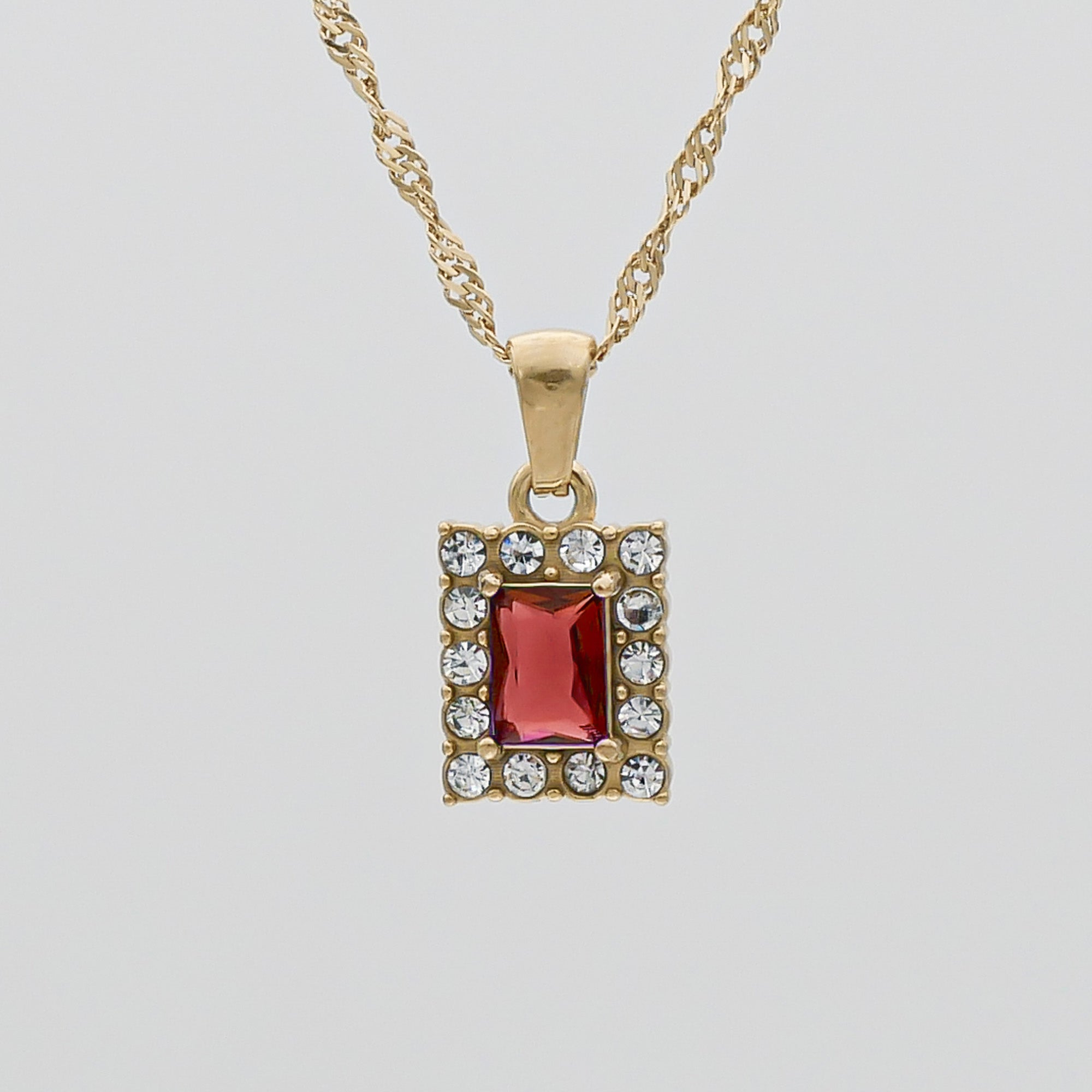 Gaia Gemstone Tablet Necklace
