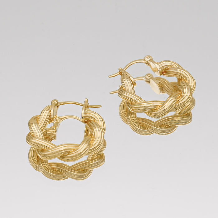 Boucles d'oreilles créoles torsadées Hattie