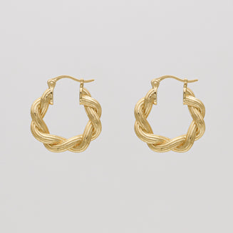 Hattie Twisted Hoop Earrings