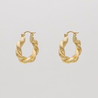 Hattie Twisted Hoop Earrings