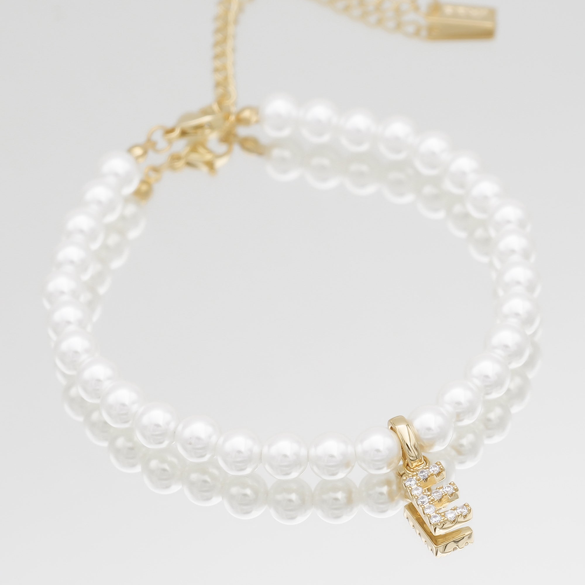 ICY Pearl Initial Armband