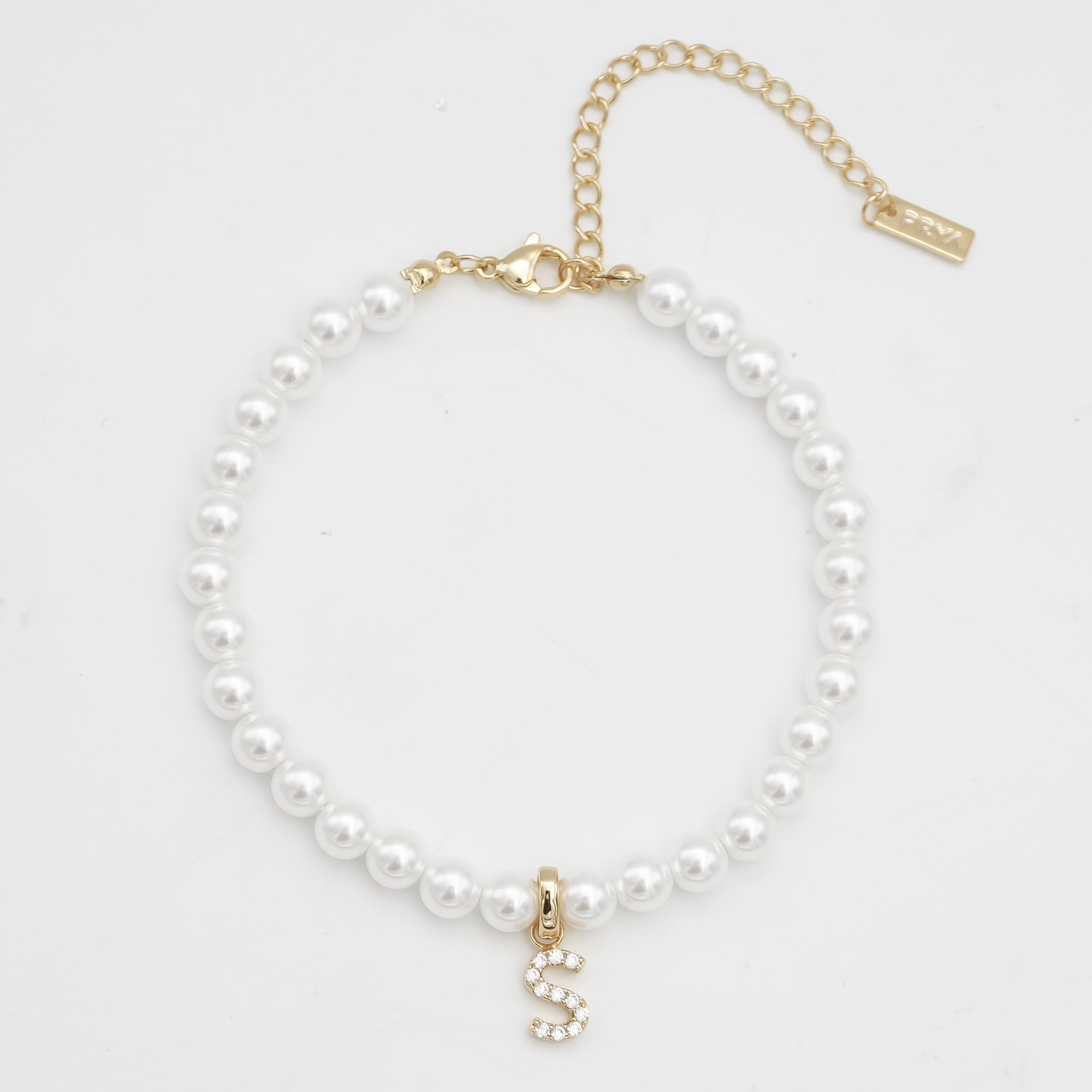 ICY Pearl Initial Bracelet