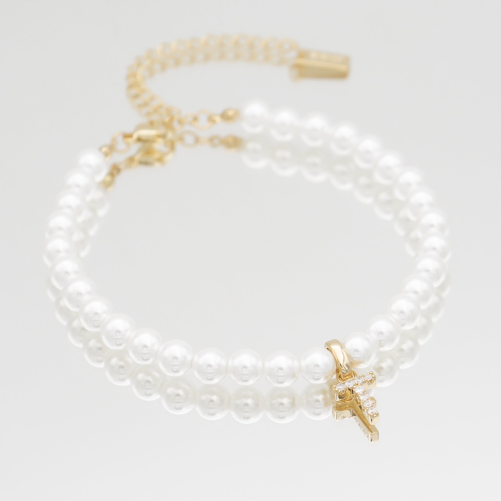ICY Pearl Initial Armband