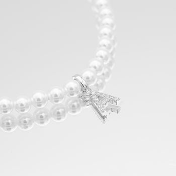 ICY Pearl Initial Necklace