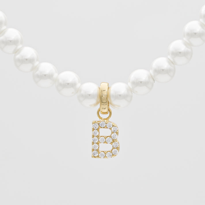 ICY Pearl Initial Necklace