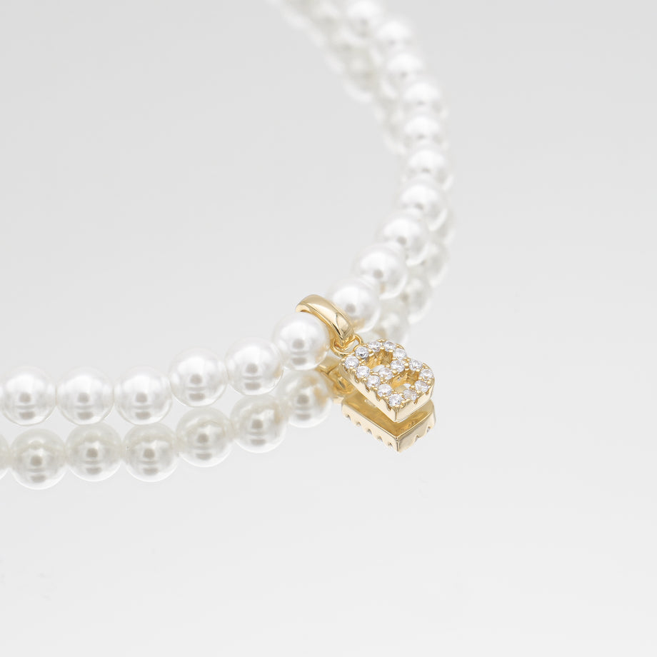 ICY Pearl Initial Necklace