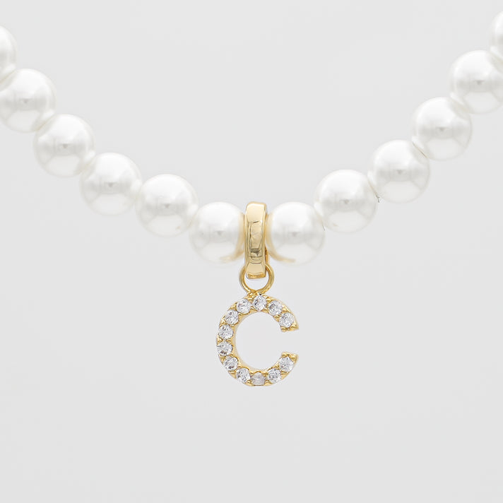 ICY Pearl Initial Necklace