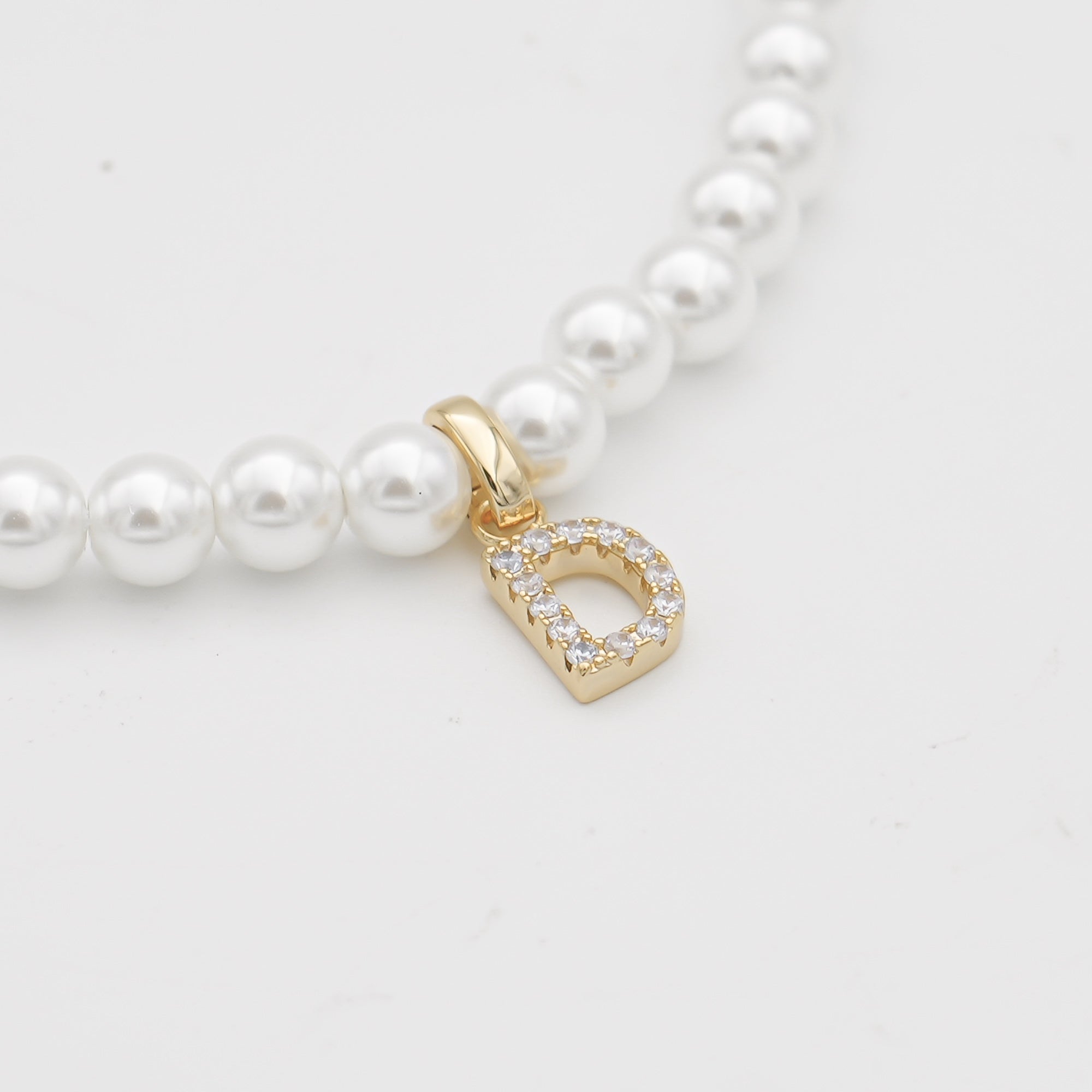 ICY Pearl Initial Necklace