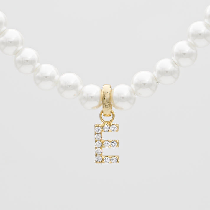 ICY Pearl Initial Necklace